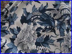 Ralph Lauren Nanking Fabric 10 Yrds Dragons Chinoiserie Blue White Porcelain