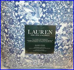 Ralph Lauren Porcelain Blue Tamarind Birds 3P Full Queen Comforter Set White