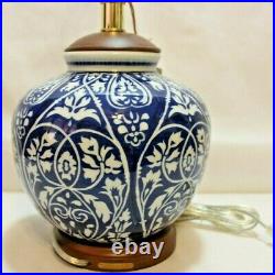 Ralph Lauren Porcelain Mandarin Blue & White Floral Ginger Jar Table Lamp New
