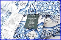 Ralph Lauren Queen Blue White Porcelain Tamarind Bird Floral 4pc Comforter Set