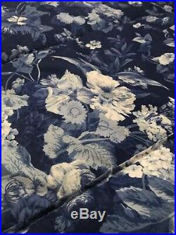 Ralph Lauren Staffordshire KING Comforter + Sham Porcelain Blue/White EUC