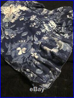 Ralph Lauren Staffordshire KING Comforter + Sham Porcelain Blue/White EUC