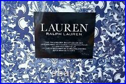 Ralph Lauren Tamarind Porcelain Bird Blue White Queen 3 Pc Set Duvet Cover Shams
