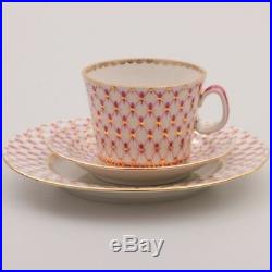 Russian Imperial Lomonosov Porcelain Tea set Net-Blues 20 pc Authentic Original
