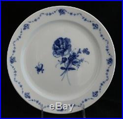 SET 12 Furstenberg Lottine German blue & white china porcelain DINNER PLATES