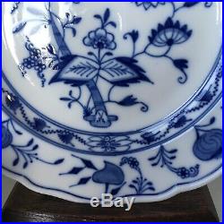 Set of 6x Antique Orig. Meissen Blue & White Onion Porcelain Tea Plates (7.75)