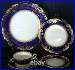 Spode Lancaster-Cobalt (White Body) Five Piece Place Setting Still Have Two