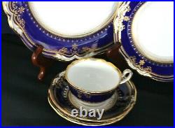 Spode Lancaster-Cobalt (White Body) Five Piece Place Setting Still Have Two