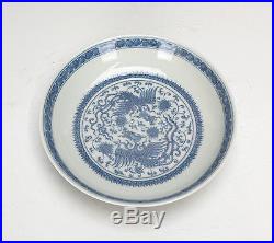 Superb Fine Chinese Blue and White Phoenix Porcelain Plate