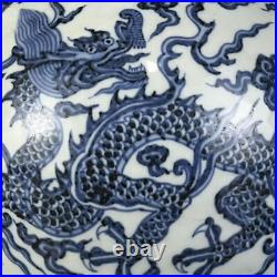 The Ming dynasty Blue&White Porcelain Xuande Annual System Dragon Pattern Vases