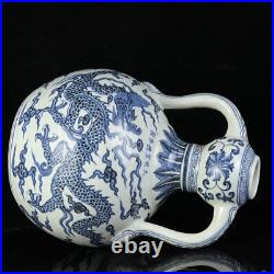 The Ming dynasty Blue&White Porcelain Xuande Annual System Dragon Pattern Vases