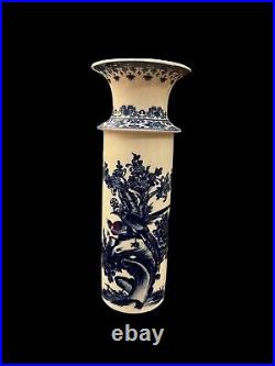 Unique blue & white Chinese vases/pair