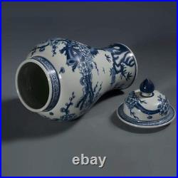 Vase Porcelain Handcrafted Ceramic Decorative Chinese Blue and White Ming Style