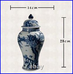 Vase Porcelain Handcrafted Ceramic Decorative Chinese Blue and White Ming Style