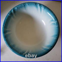 Vintage Blue & White Semi Porcelain Foot Bath Handpainted Dresden 16 Inches