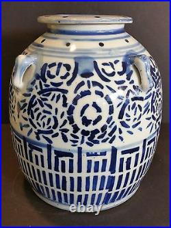 Vintage Chinese Qianlong Nian Zhi Blue & White Porcelain Large Wedding Teapot