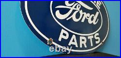 Vintage Ford Automobile Porcelain Gas Service Station Pump Ad Metal Sign