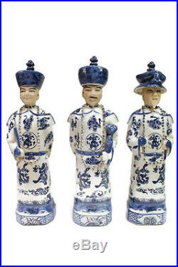 Vintage Style Blue and White Porcelain Chinese Qing 3 Generations Emperor 11